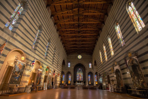 interior view of basilica of san francesco in siena  italy